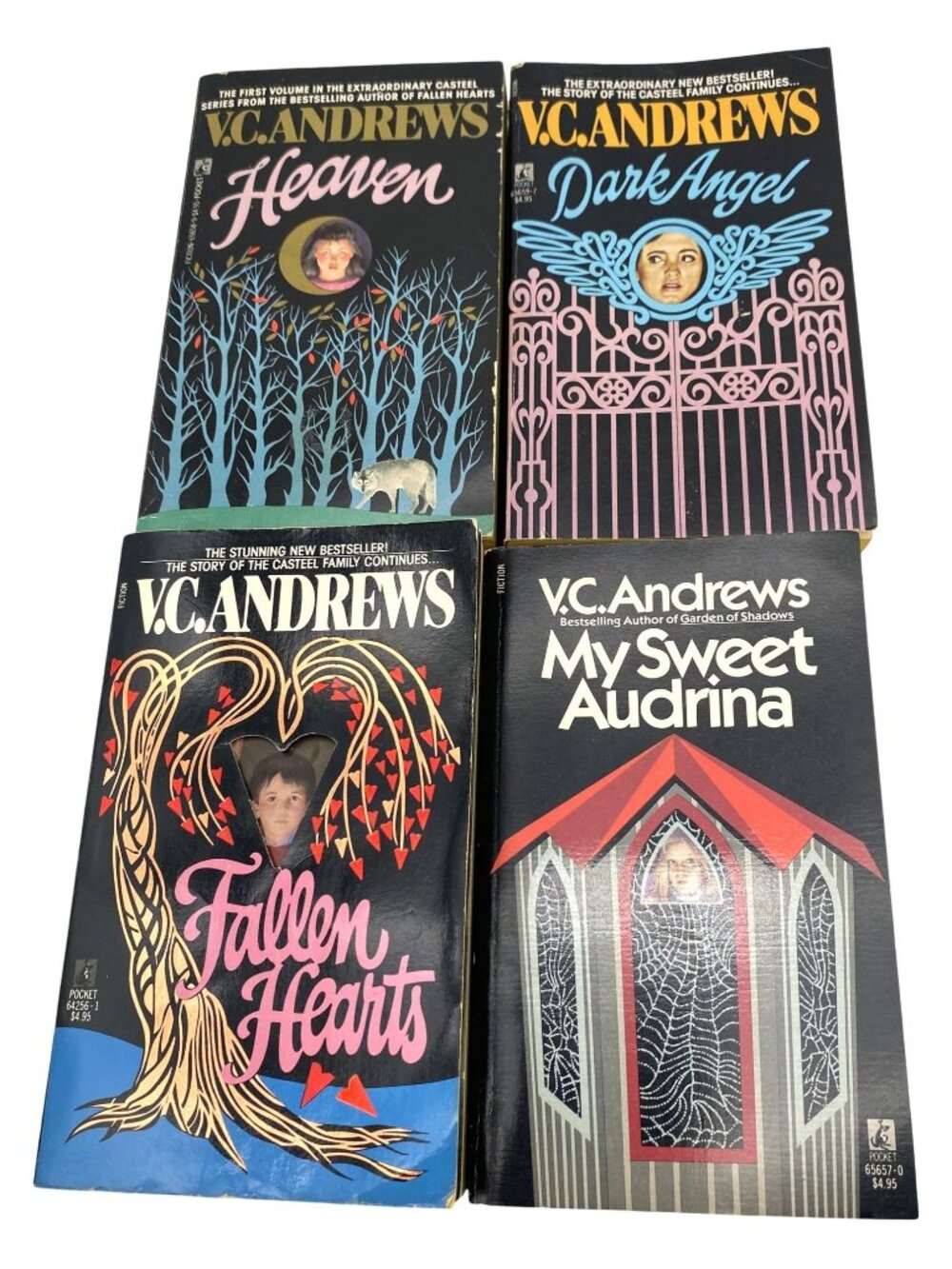 V.C. Andrews Vintage Paperback Book Lot Casteel Heaven Dark Angel Sweet Audrina